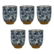 Set of 5 tea cup cherry blossoms