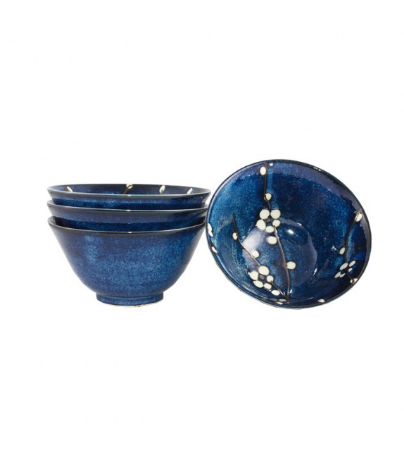 Set of 4 bowls blue